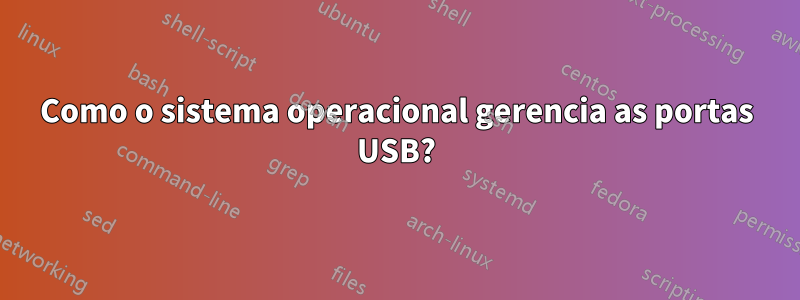 Como o sistema operacional gerencia as portas USB?