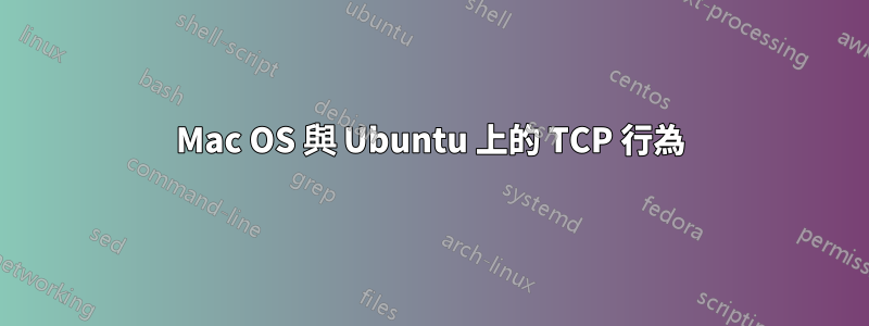 Mac OS 與 Ubuntu 上的 TCP 行為