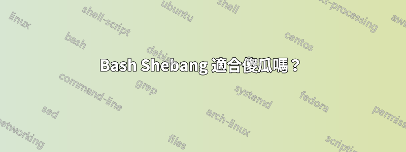 Bash Shebang 適合傻瓜嗎？