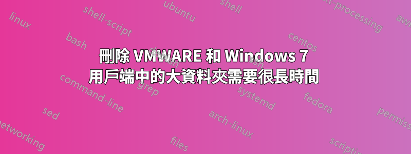 刪除 VMWARE 和 Windows 7 用戶端中的大資料夾需要很長時間