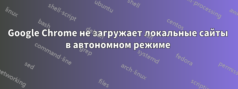 Google Chrome не загружает локальные сайты в автономном режиме