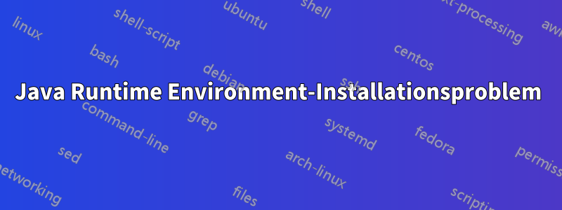 Java Runtime Environment-Installationsproblem