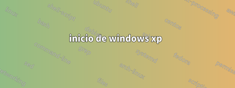 inicio de windows xp 