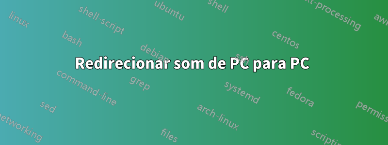 Redirecionar som de PC para PC