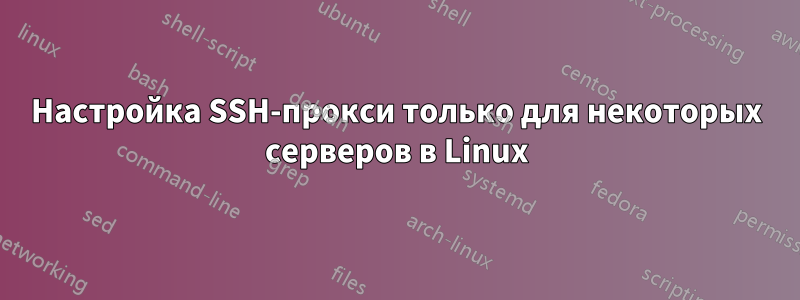 Настройка SSH-прокси только для некоторых серверов в Linux