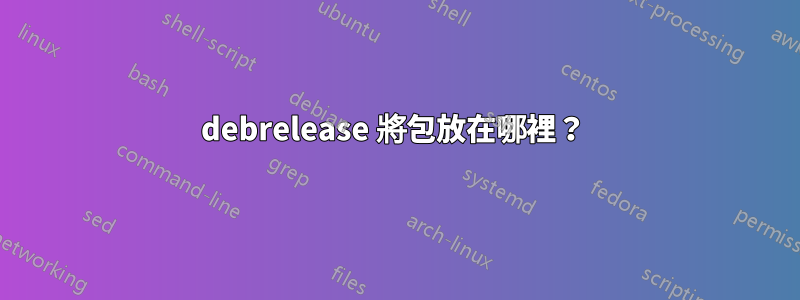 debrelease 將包放在哪裡？ 