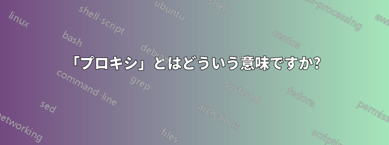 「プロキシ」とはどういう意味ですか?