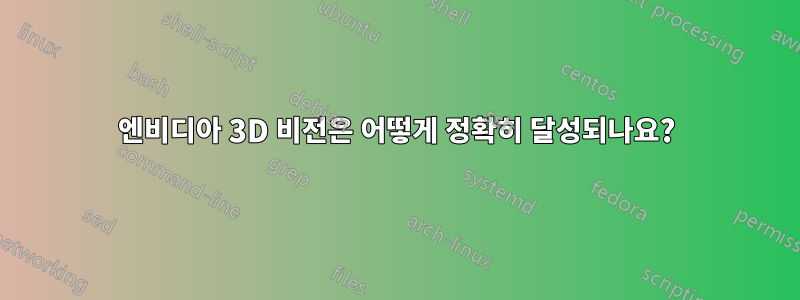 엔비디아 3D 비전은 어떻게 정확히 달성되나요?