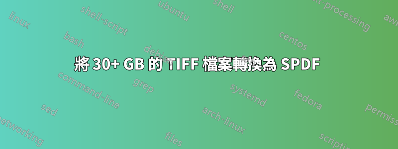 將 30+ GB 的 TIFF 檔案轉換為 SPDF