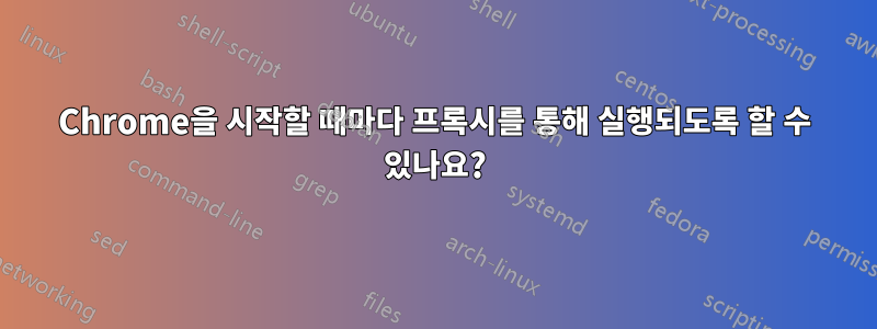 Chrome을 시작할 때마다 프록시를 통해 실행되도록 할 수 있나요?