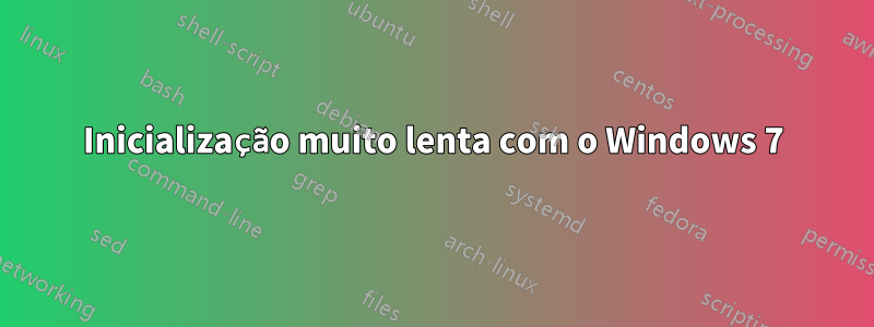 Inicialização muito lenta com o Windows 7