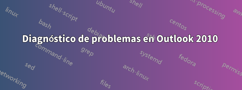 Diagnóstico de problemas en Outlook 2010