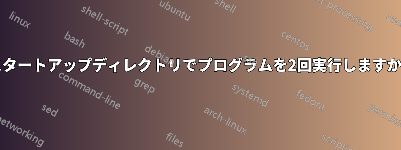 スタートアップディレクトリでプログラムを2回実行しますか?