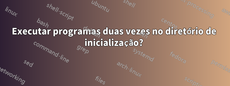 Executar programas duas vezes no diretório de inicialização?