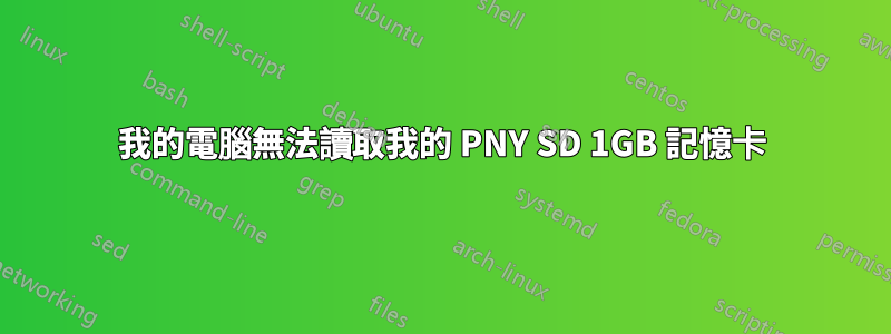 我的電腦無法讀取我的 PNY SD 1GB 記憶卡