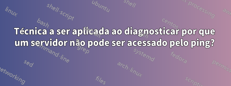 Técnica a ser aplicada ao diagnosticar por que um servidor não pode ser acessado pelo ping?