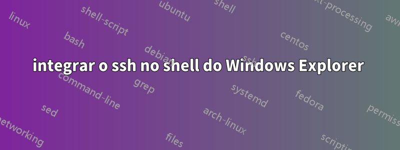 integrar o ssh no shell do Windows Explorer