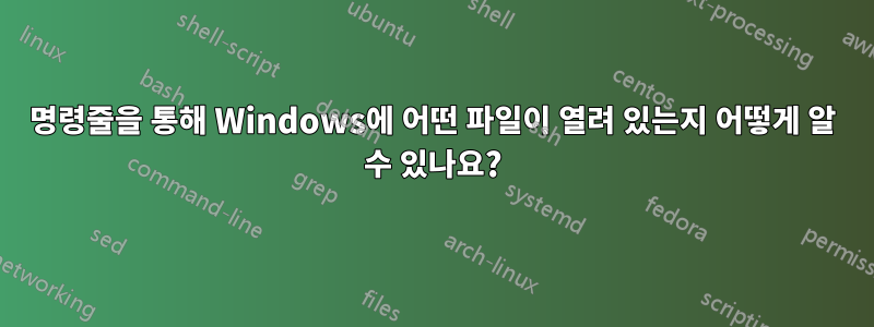 명령줄을 통해 Windows에 어떤 파일이 열려 있는지 어떻게 알 수 있나요?