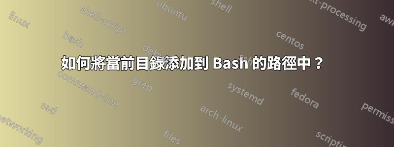 如何將當前目錄添加到 Bash 的路徑中？ 