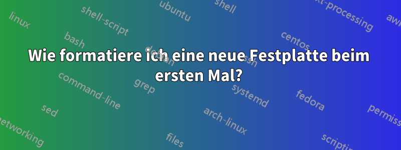 Wie formatiere ich eine neue Festplatte beim ersten Mal?