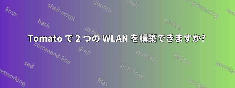 Tomato で 2 つの WLAN を構築できますか?