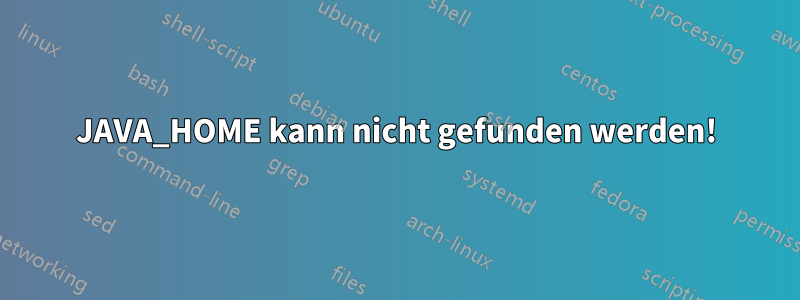 JAVA_HOME kann nicht gefunden werden!