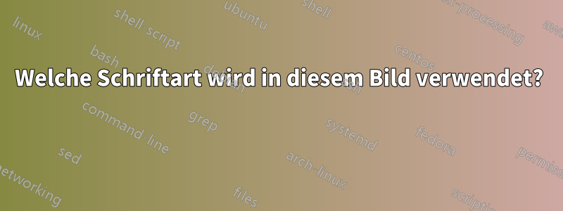 Welche Schriftart wird in diesem Bild verwendet? 