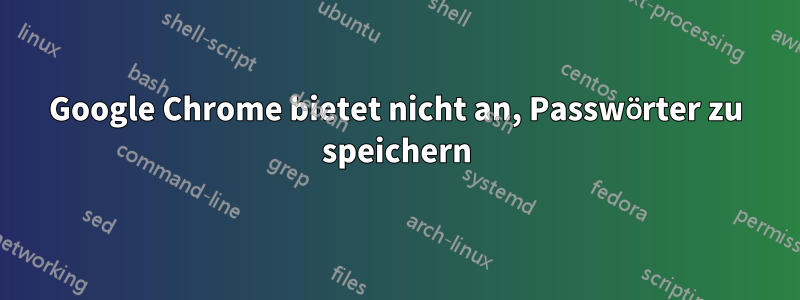 Google Chrome bietet nicht an, Passwörter zu speichern