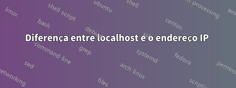 Diferença entre localhost e o endereço IP