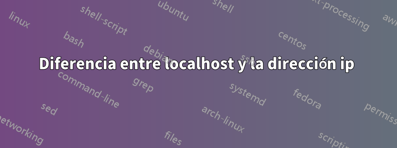 Diferencia entre localhost y la dirección ip