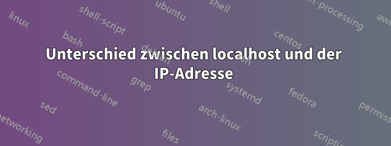 Unterschied zwischen localhost und der IP-Adresse