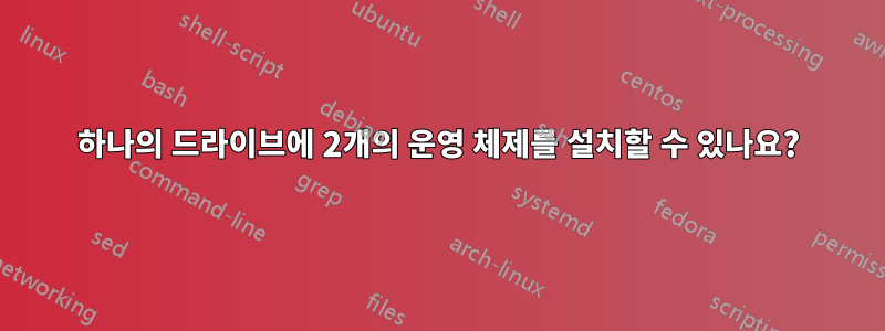 하나의 드라이브에 2개의 운영 체제를 설치할 수 있나요?