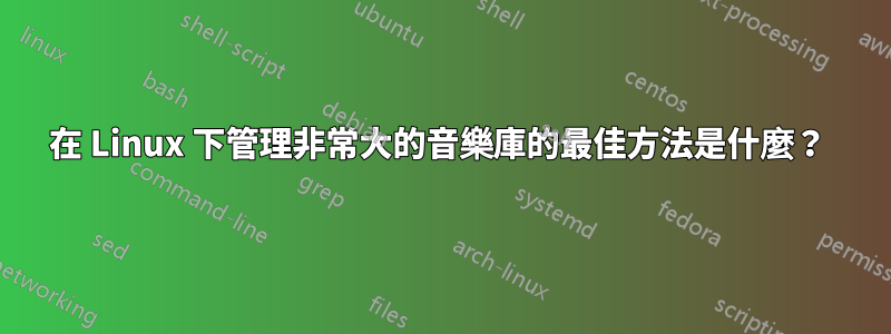 在 Linux 下管理非常大的音樂庫的最佳方法是什麼？ 