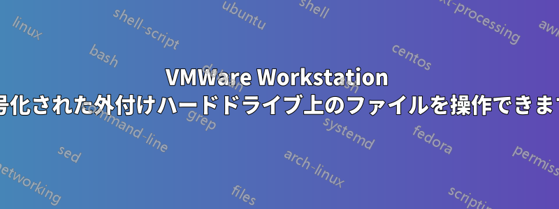 VMWare Workstation で暗号化された外付けハードドライブ上のファイルを操作できますか?