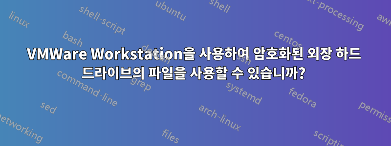 VMWare Workstation을 사용하여 암호화된 외장 하드 드라이브의 파일을 사용할 수 있습니까?