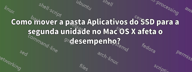 Como mover a pasta Aplicativos do SSD para a segunda unidade no Mac OS X afeta o desempenho?