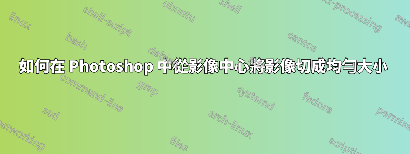 如何在 Photoshop 中從影像中心將影像切成均勻大小