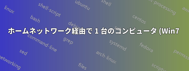 ホームネットワーク経由で 1 台のコンピュータ (Win7) に別のコンピュータ (Mac OSX) からアクセスできない