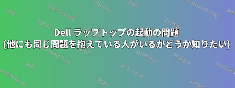 Dell ラップトップの起動の問題 (他にも同じ問題を抱えている人がいるかどうか知りたい)