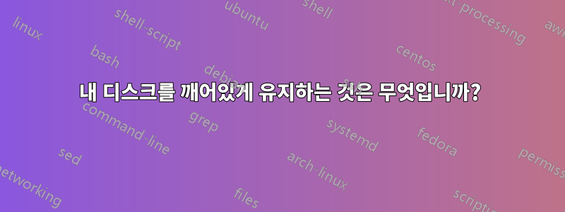 내 디스크를 깨어있게 유지하는 것은 무엇입니까?