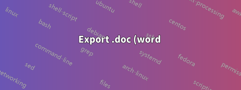 Export .doc (word) to .cdr (coreldraw)