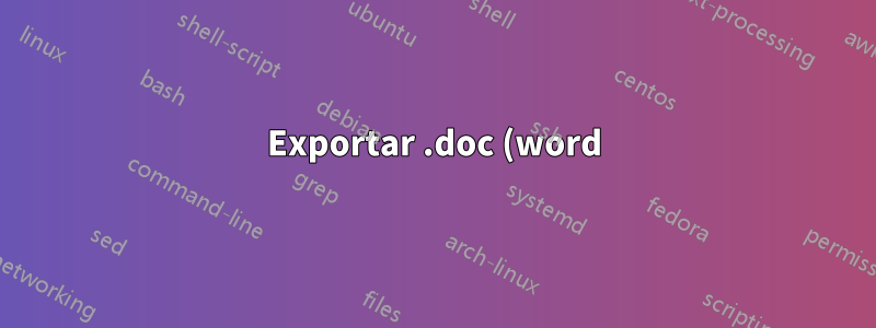 Exportar .doc (word) a .cdr (coreldraw)