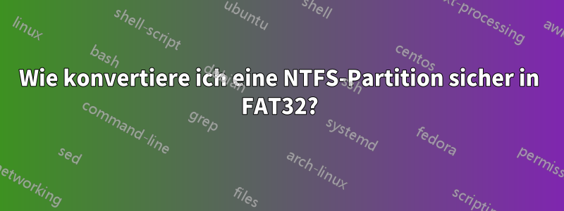 Wie konvertiere ich eine NTFS-Partition sicher in FAT32?