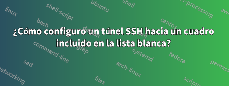 ¿Cómo configuro un túnel SSH hacia un cuadro incluido en la lista blanca?