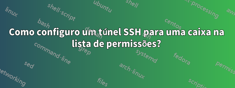 Como configuro um túnel SSH para uma caixa na lista de permissões?