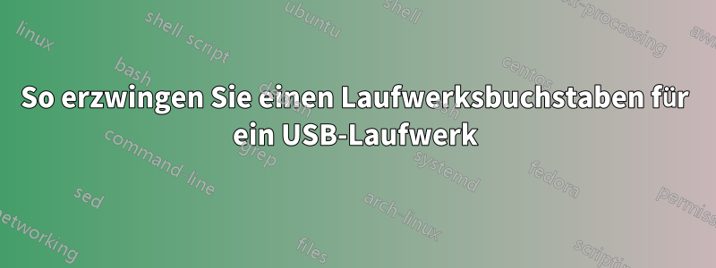 So erzwingen Sie einen Laufwerksbuchstaben für ein USB-Laufwerk