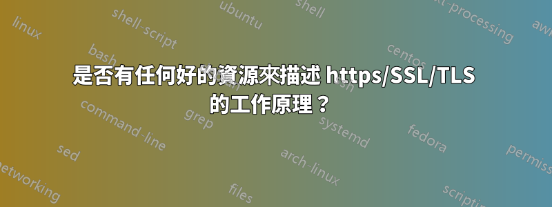 是否有任何好的資源來描述 https/SSL/TLS 的工作原理？ 