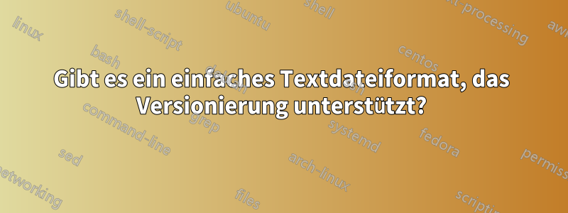 Gibt es ein einfaches Textdateiformat, das Versionierung unterstützt?