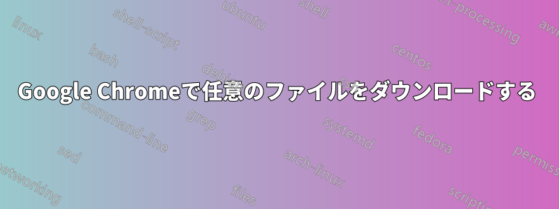 Google Chromeで任意のファイルをダウンロードする