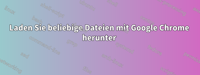 Laden Sie beliebige Dateien mit Google Chrome herunter